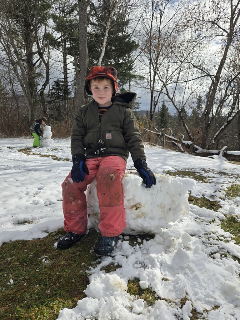 kids and giant snowballs