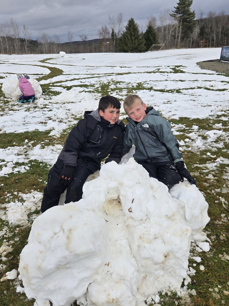 kids and giant snowballs