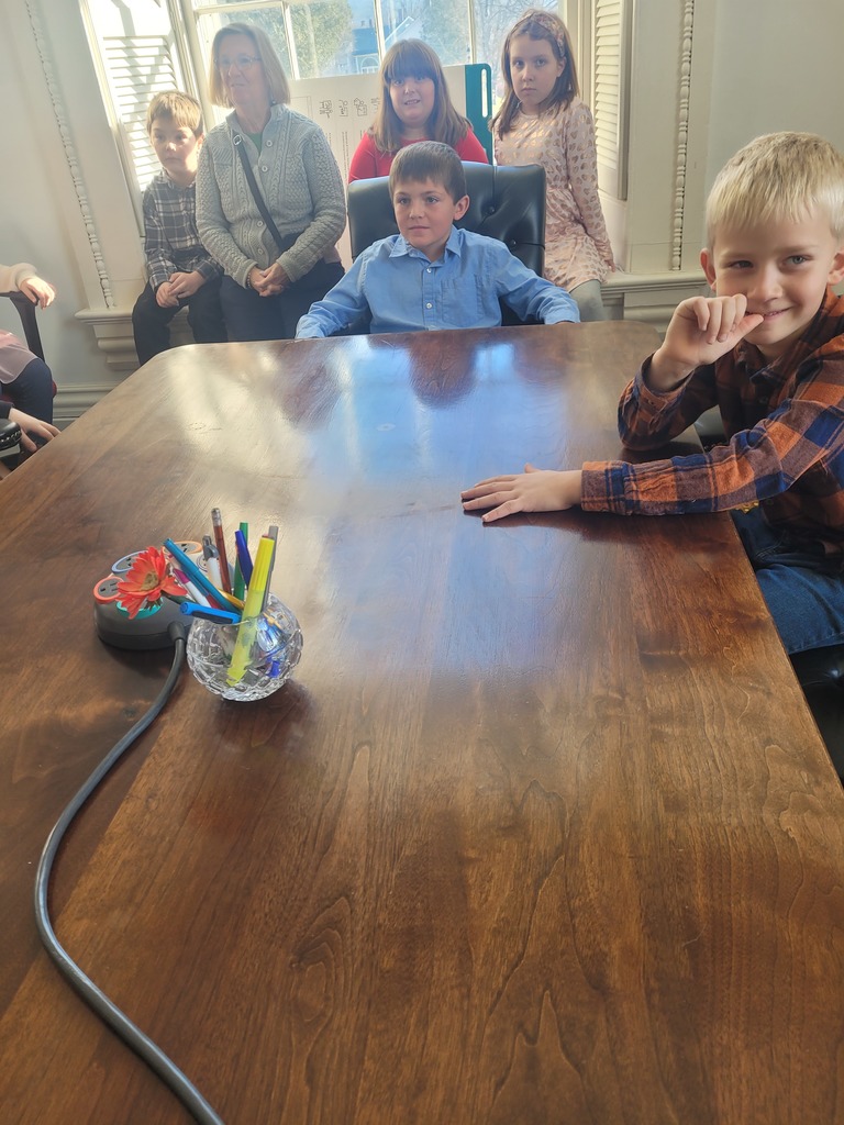Students and Chaperone in the State House