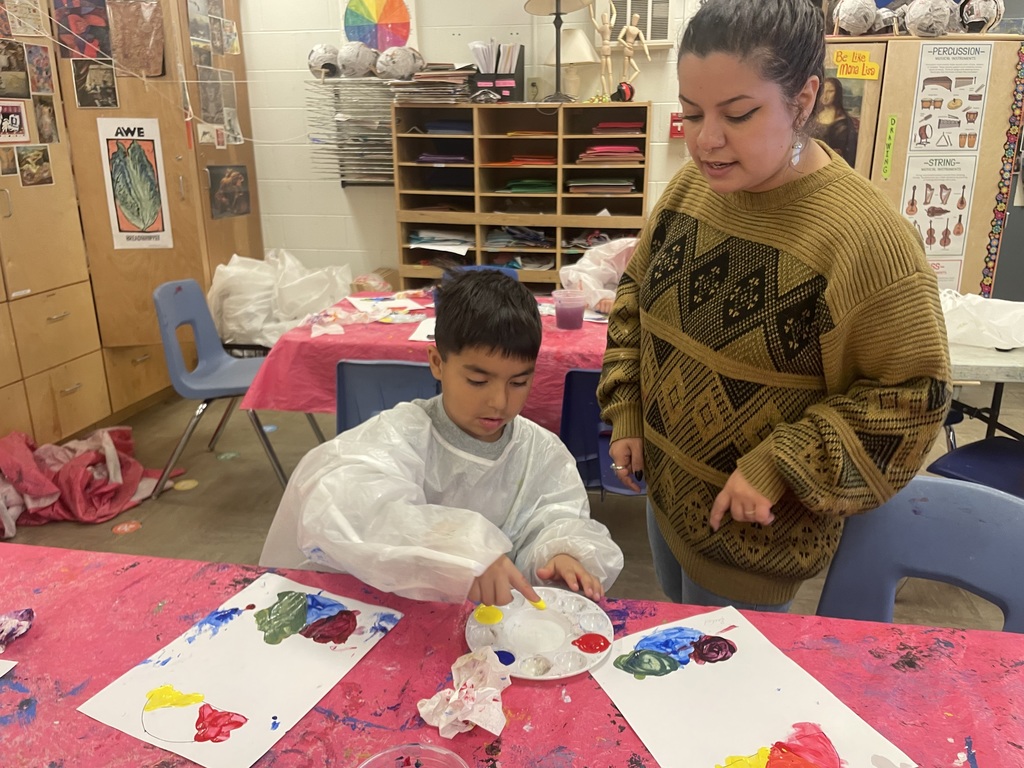 painting in Art class