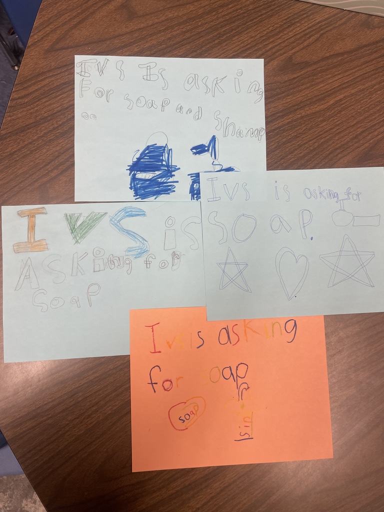 Student posters asking for donations to our schools hygiene cabinet 