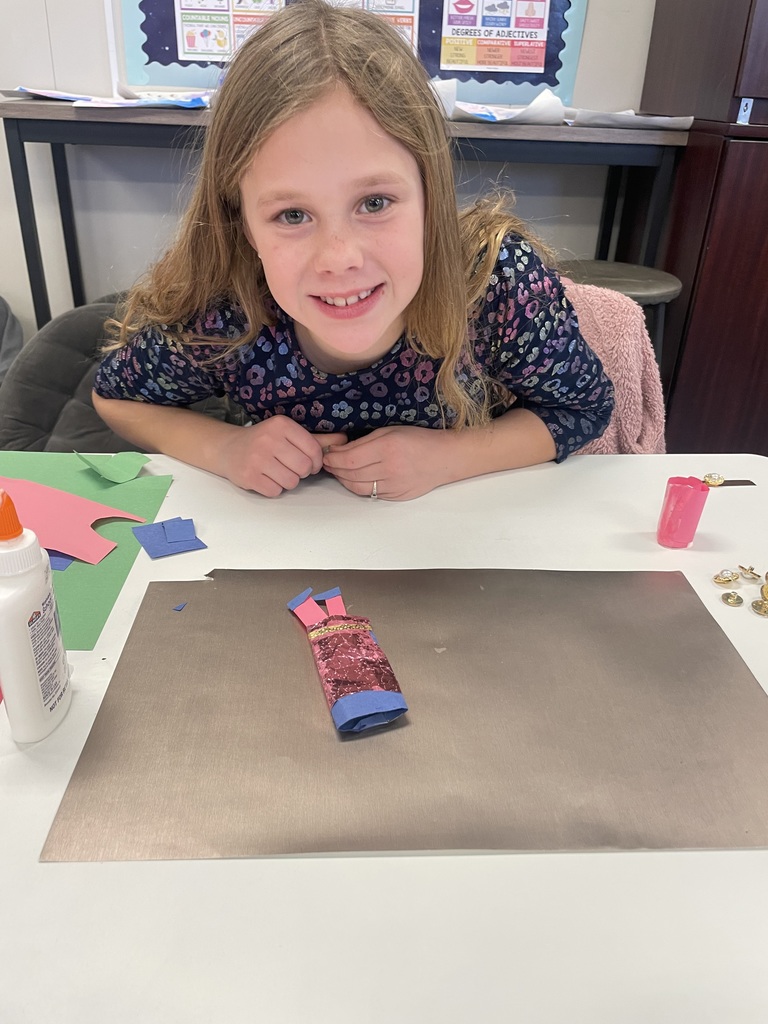 student making a craft 