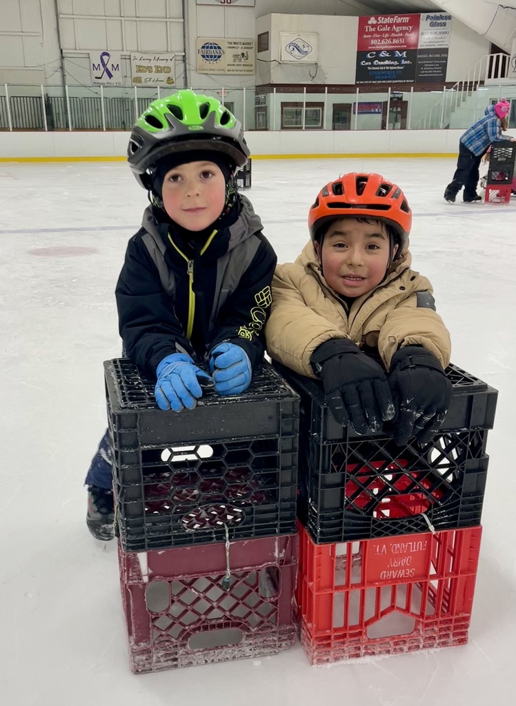 students ice skating
