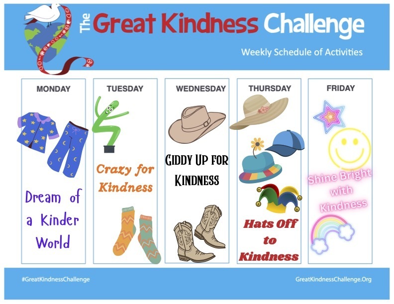 Great Kindness Challenge Spirit Week Days 