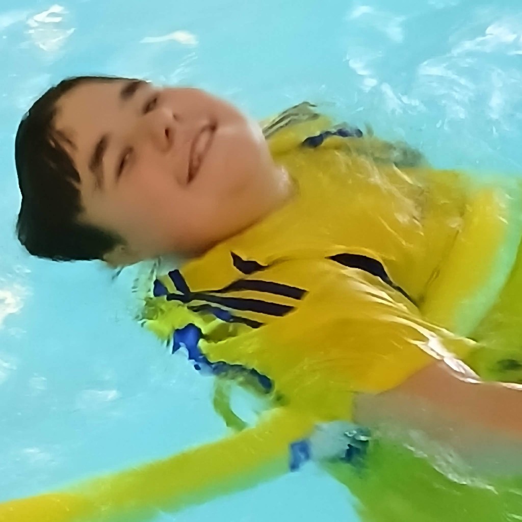 student swimming for winter activities 