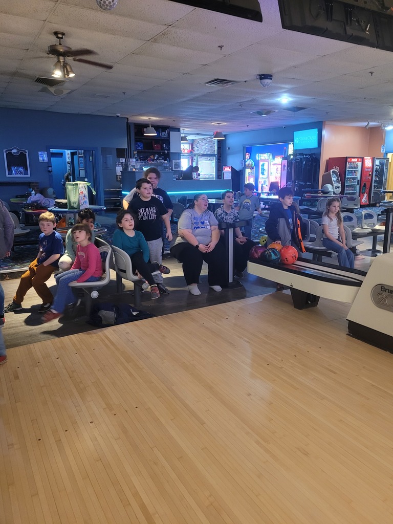 students bowling for winter activities 