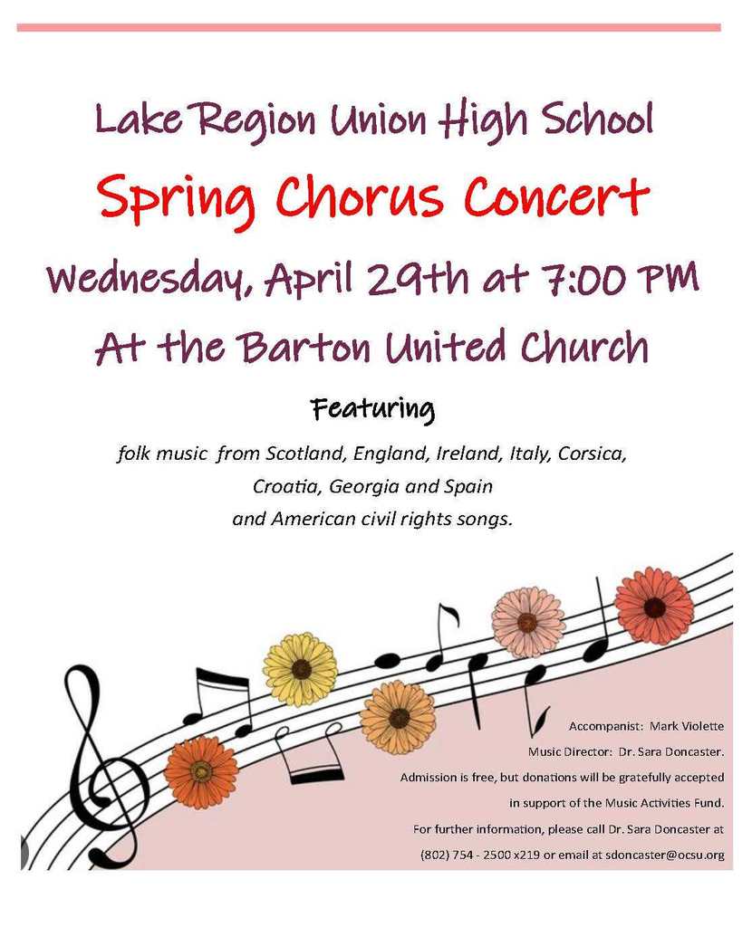 LRUHS Spring Chorus Concert
