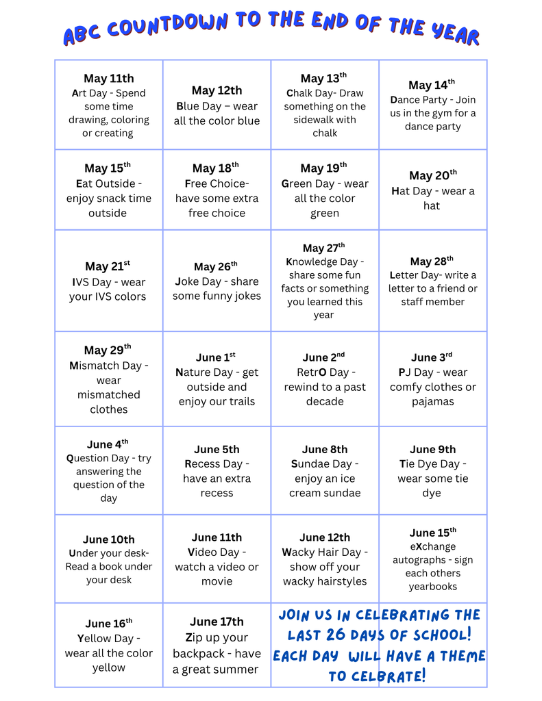 ABC Countdown to the End of the Year Schedule 