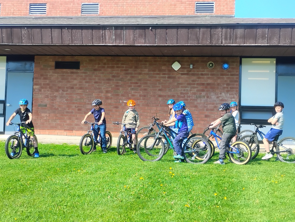 students biking 