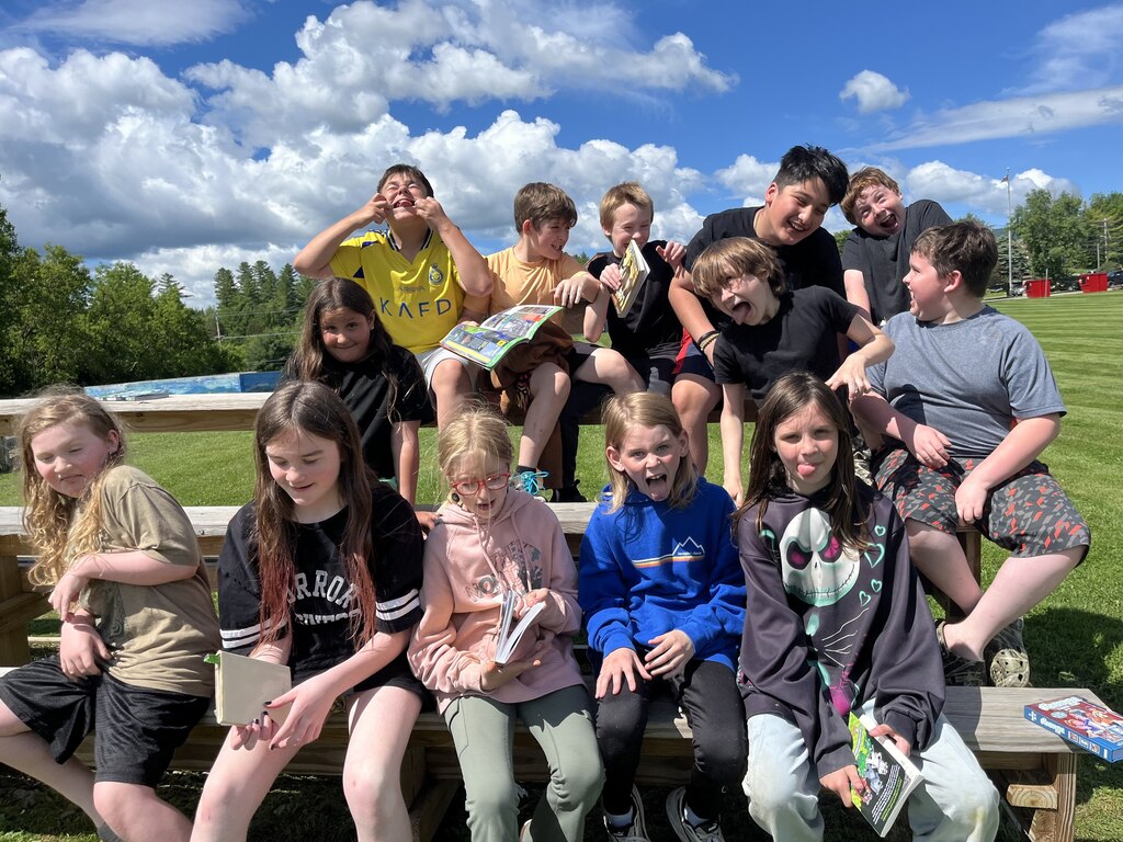 students enjoying their last few days of school together before summer break 