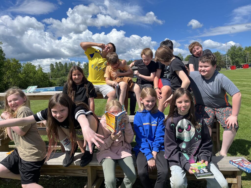 students enjoying their last few days of school together before summer break 