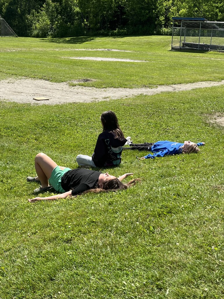 students enjoying the sun