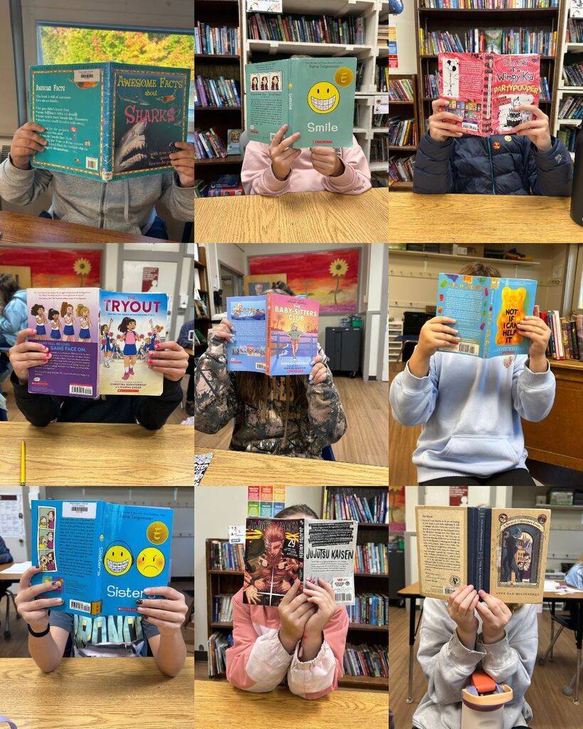 Students enjoying books! 