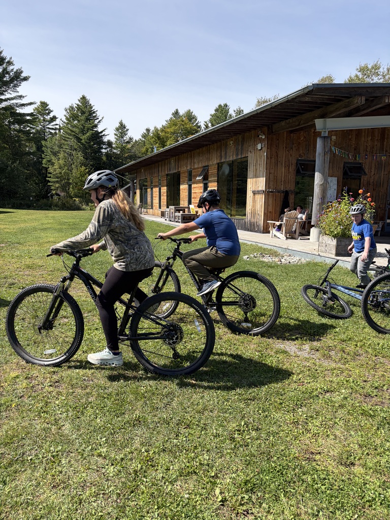Students biking 