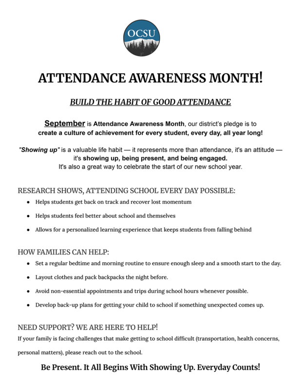 OCSU Attendance Awareness Month