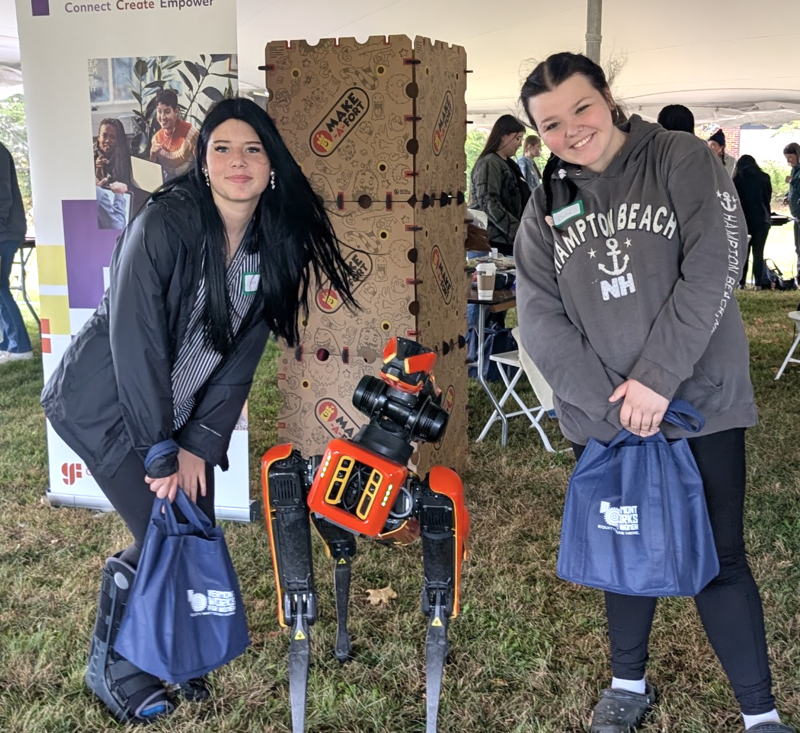 Students Meeting a Robot