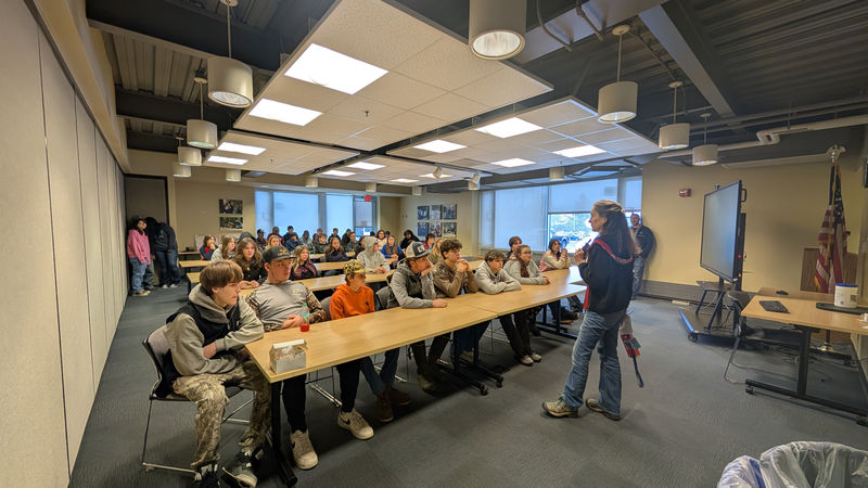 Students Learning about the Career Center