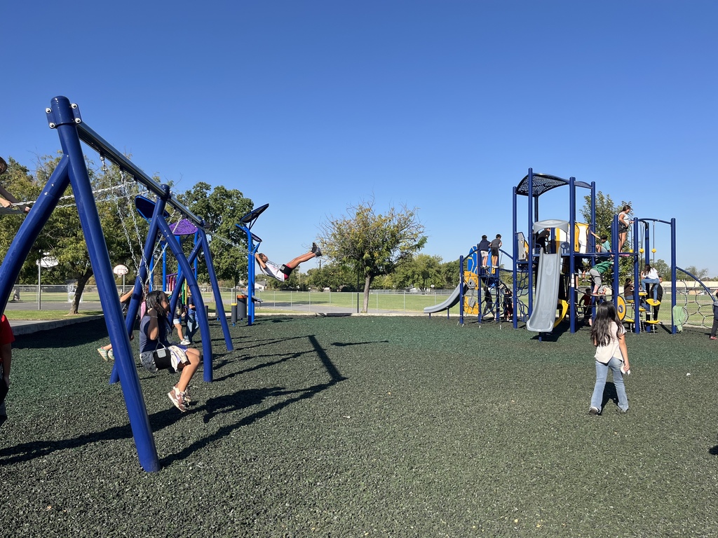 Photo of children on play structures
