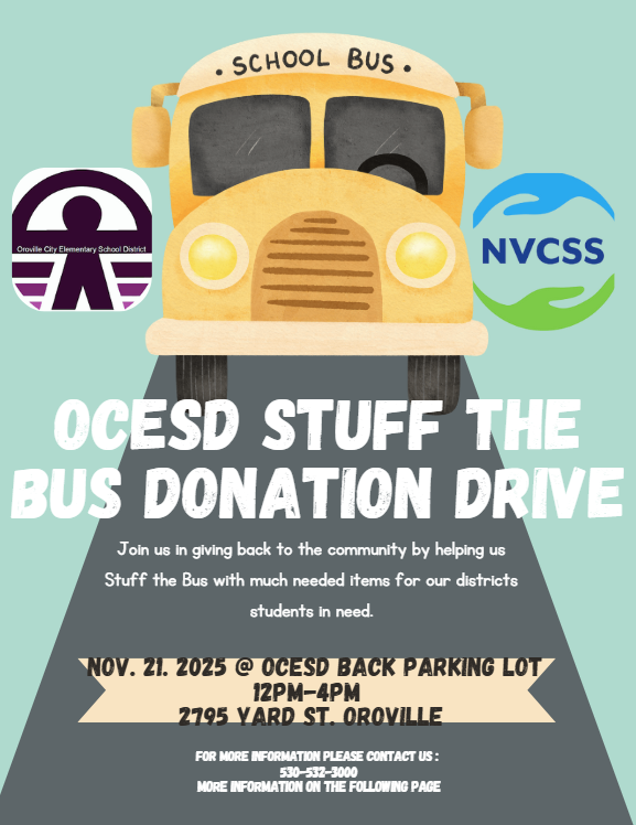 Bus Flyer for stuff the bus on nov 21. 12-4PM.