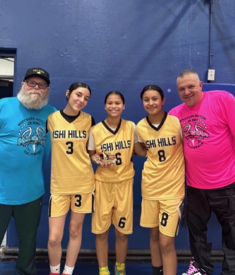 coaches with 3 student athletes