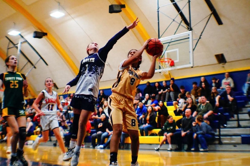 Student getting ready to shoot during game