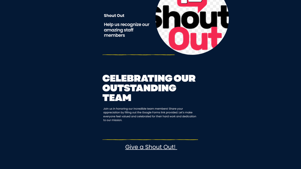 Give a Staff Member a Shout Out!