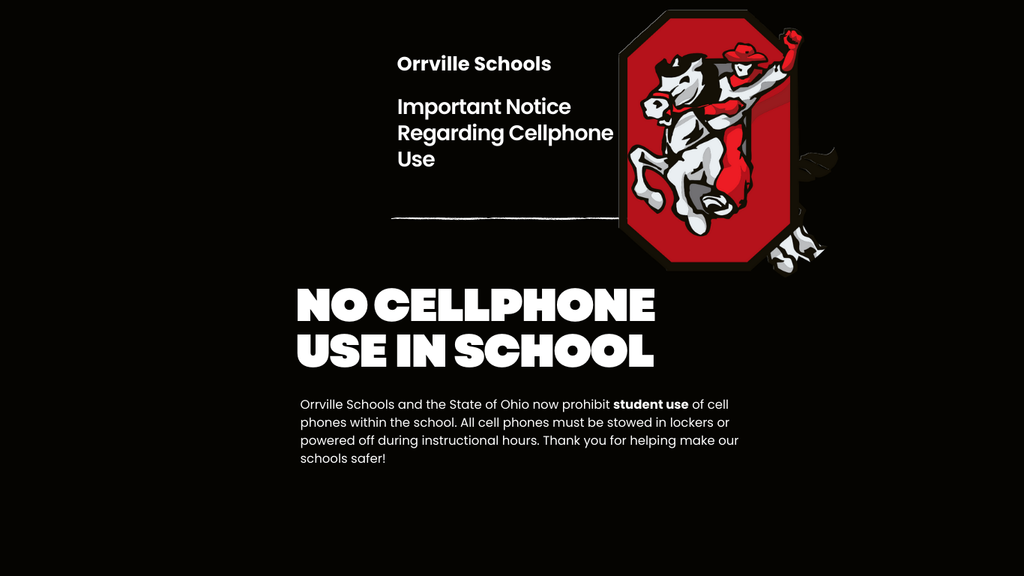 NO Cell Phones This School Year During the School Day.