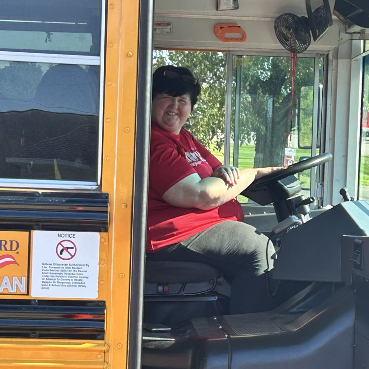 Our transportation staff reviewing bus safety with OES students.