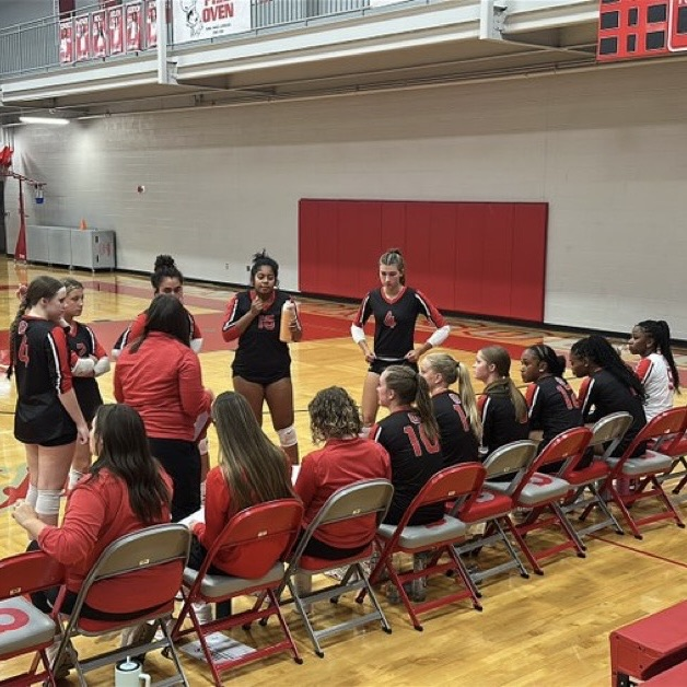 VBall: Set 1  Red Riders take Set 1: 25-14 over Canton South!