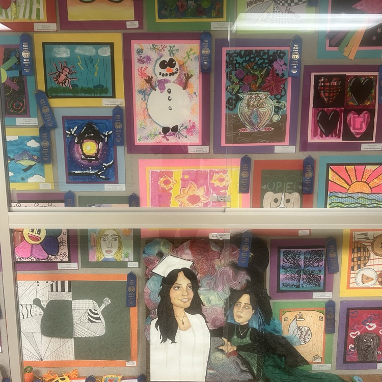 Love our student art work outside the auditorium!