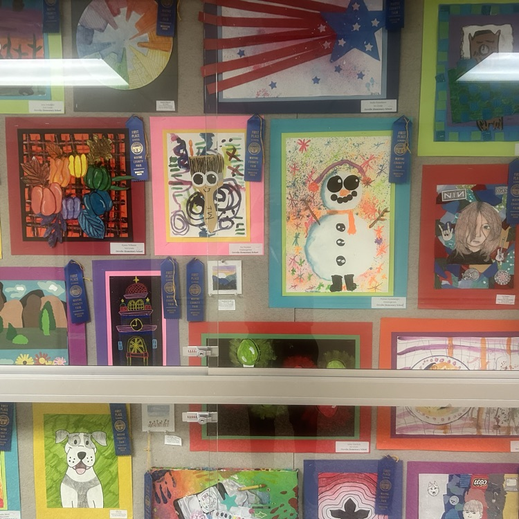 Love our student art work outside the auditorium!