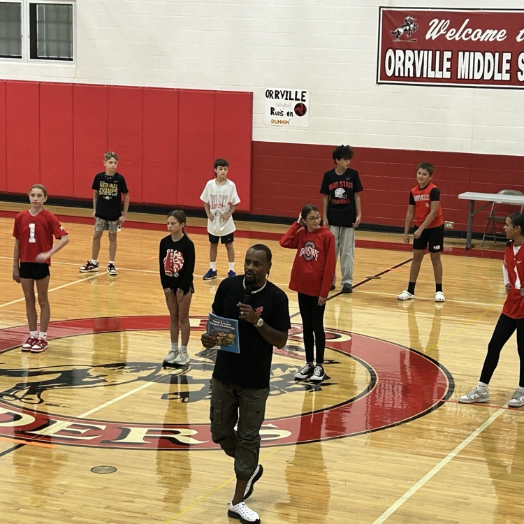 Ted Ginn Jr. came to talk to our students about the Team Tressel Fitness Challenge!