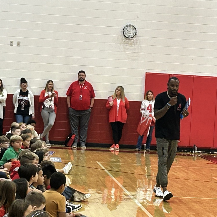 Ted Ginn Jr. came to talk to our students about the Team Tressel Fitness Challenge!