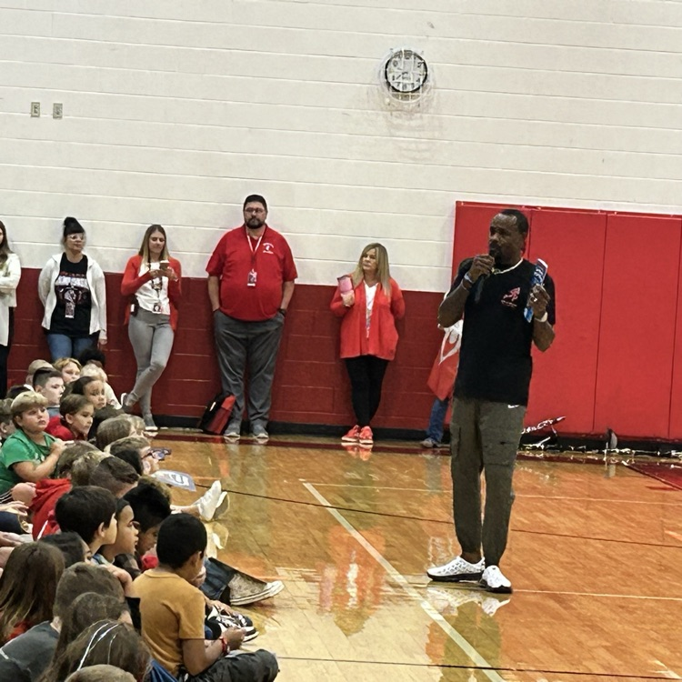 Ted Ginn Jr. came to talk to our students about the Team Tressel Fitness Challenge!