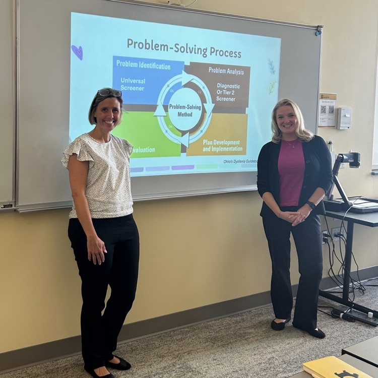 Our own Kelly Kelly & Carrie Jones presenting info about interventions and assessments for students at the College of Wooster!