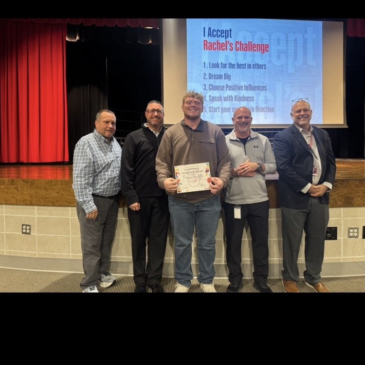 Recognizing our students for showing great character tonight at the Rachel’s Challenge Community Event.