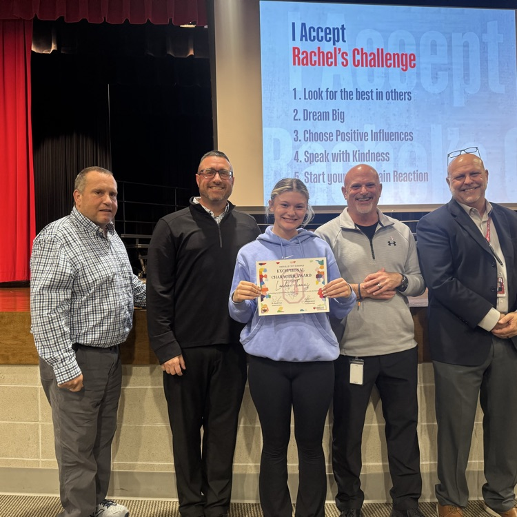 Recognizing our students for showing great character tonight at the Rachel’s Challenge Community Event.