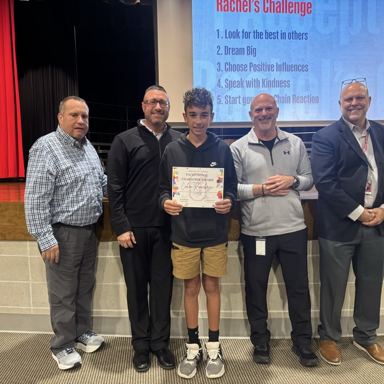 Recognizing our students for showing great character tonight at the Rachel’s Challenge Community Event.