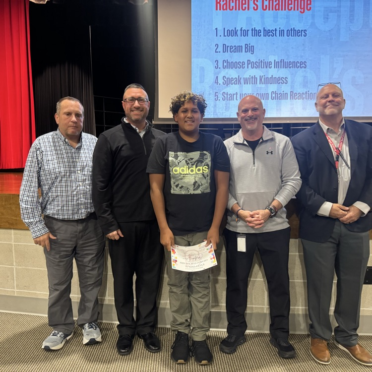 Recognizing our students for showing great character tonight at the Rachel’s Challenge Community Event. #redridernation #charactercounts