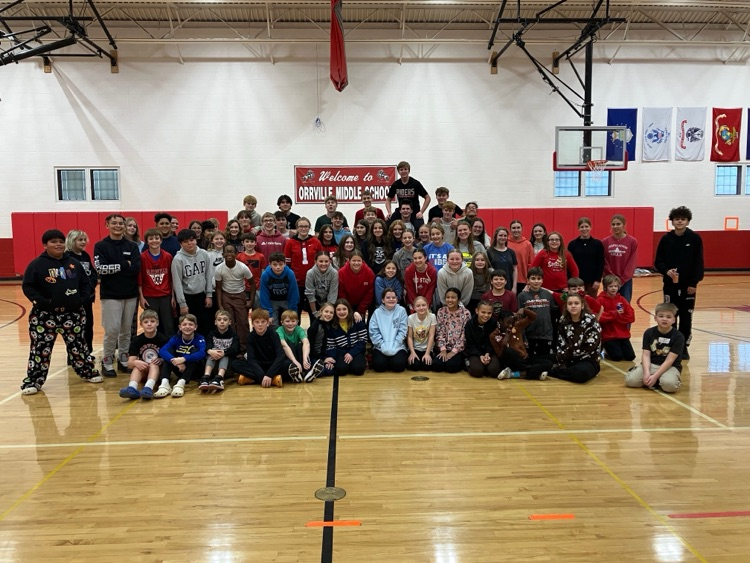 These are all the finishers at OMS of the Team Tressel Fitness Challenge!