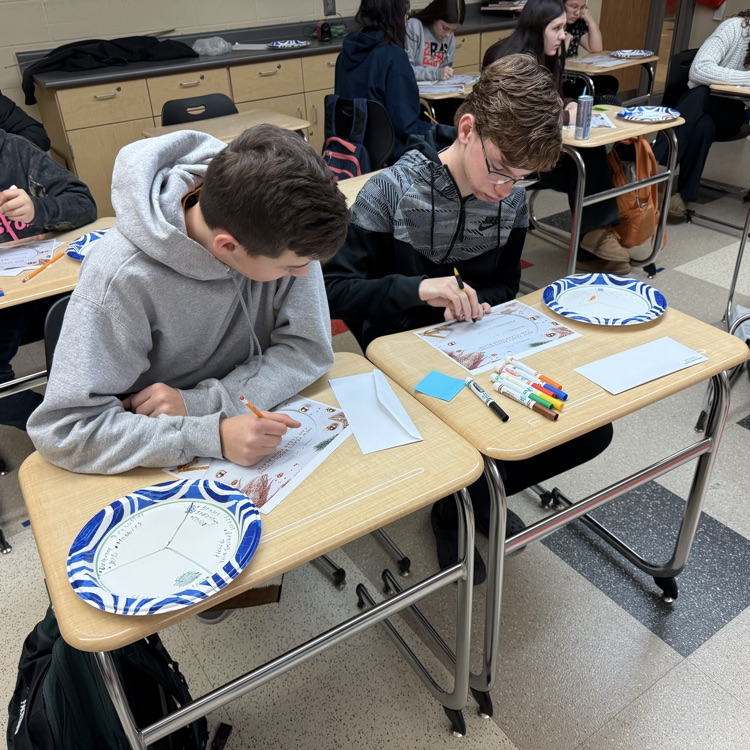 Our Upper Class Mentors working with our 9th grade students on goals for the new year!