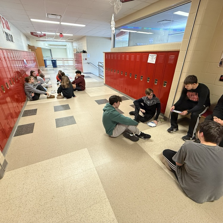 Our Upper Class Mentors working with our 9th grade students on goals for the new year!