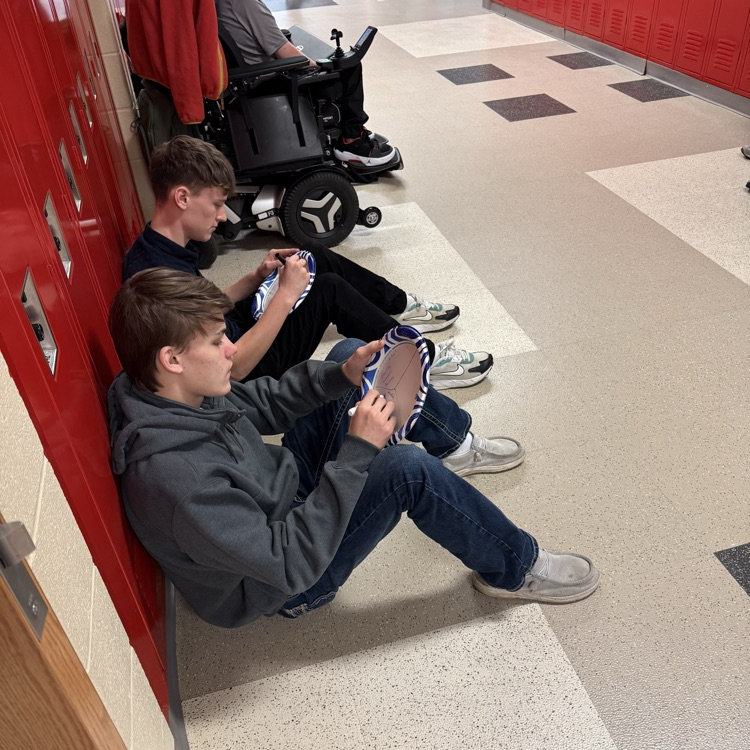 Our Upper Class Mentors working with our 9th grade students on goals for the new year!