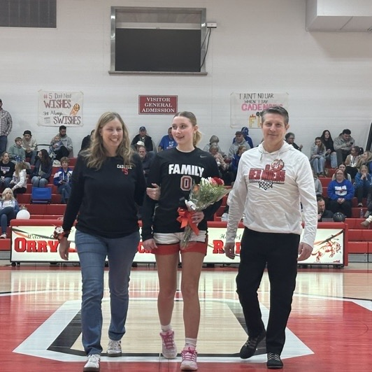 Tonight we give tribute to SR Cadence Wilson for her commitment to Orrville Athletics and we give best wishes as she moves forward in Life!