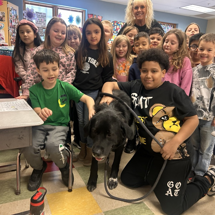 Buster and me making the rounds today!🐕‍🦺🐾