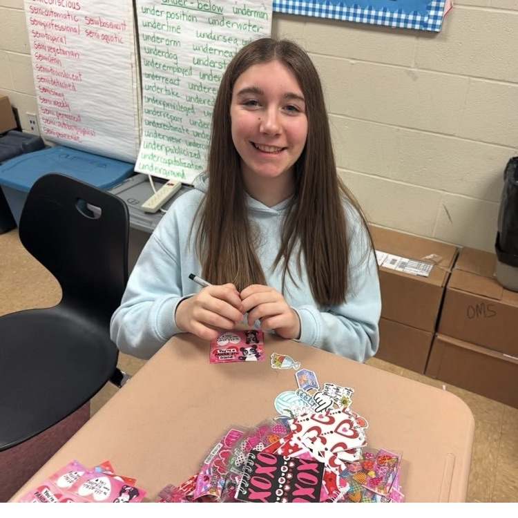 OMS Kindness Club spreading positive vibes through the building! 