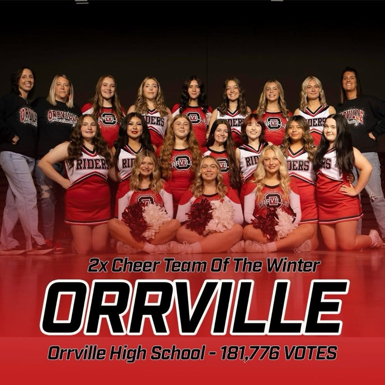 Back-to-back Wayne County Sports Cheer Team of the Year for the Orrville Red Riders, and a first-time Winter Cheerleader of the Year winner, senior Dillon Welsh. 🎉