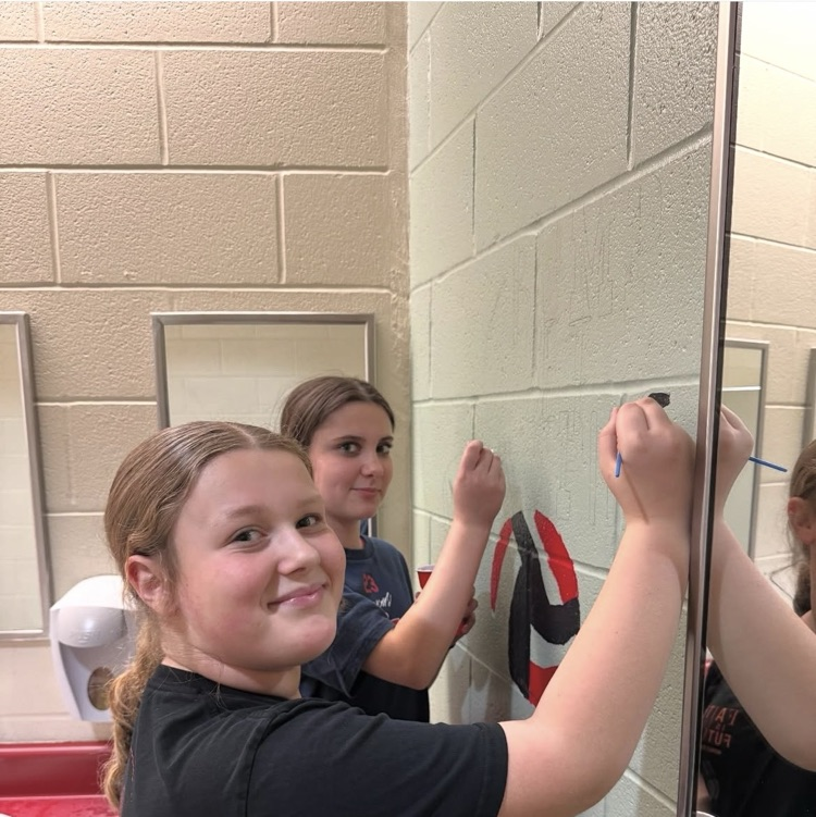 OMS Kindness Club spreading some good vibes around the school! #redridernation