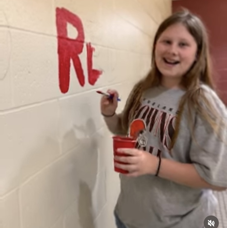 OMS Kindness Club spreading some good vibes around the school! #redridernation