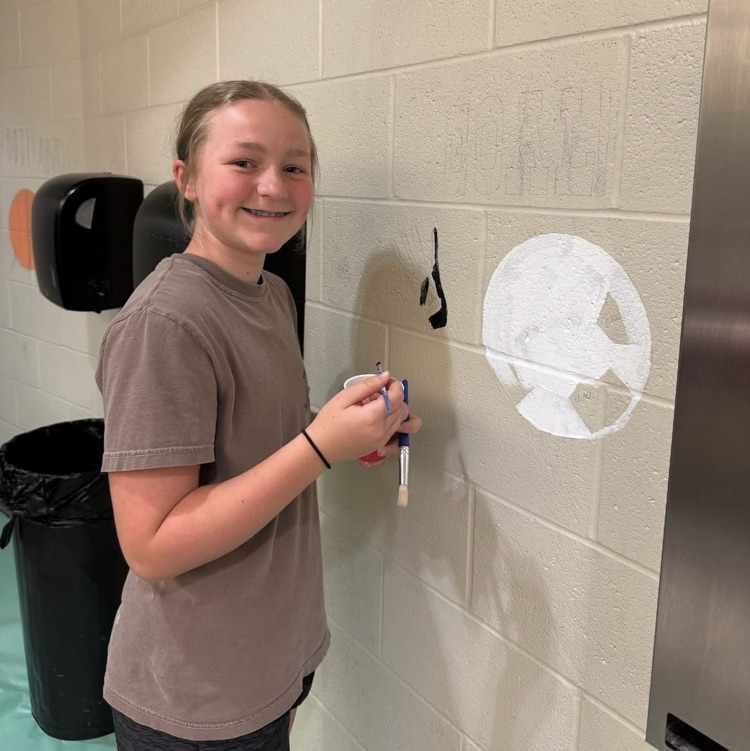 OMS Kindness Club spreading some good vibes around the school! #redridernation